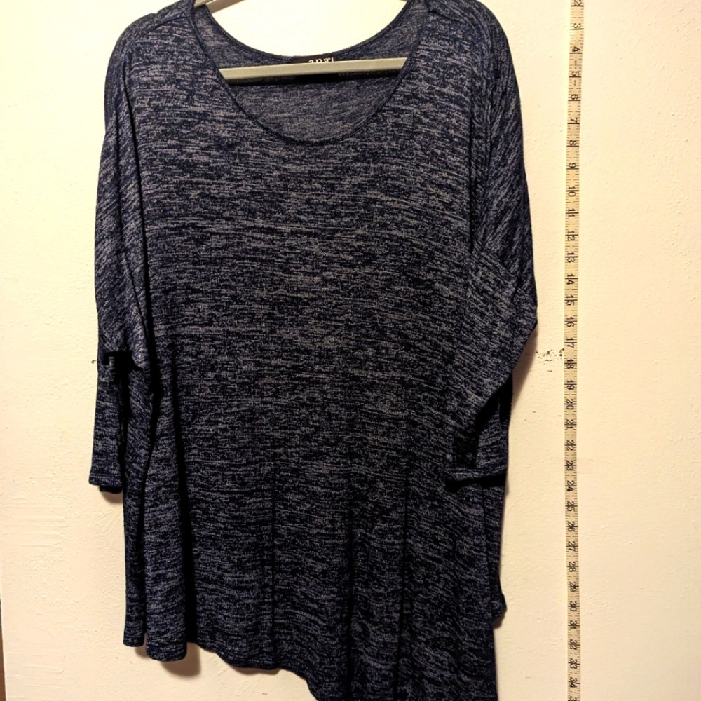 Shirt, a.n.a, 1X navy blue